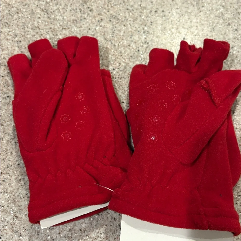 NWT Fleece Ear Bags and Mittens w Flip Top Access!